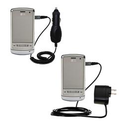 Gomadic Essential Kit for the LG Shine - includes Car and Wall Charger with Rapid Charge Technology - Gomad