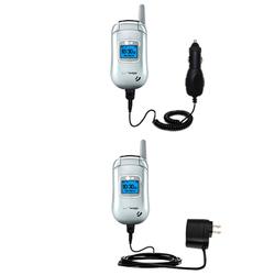 Gomadic Essential Kit for the LG VX3450 - includes Car and Wall Charger with Rapid Charge Technology - Goma