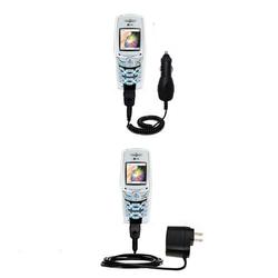 Gomadic Essential Kit for the LG VX5300 / VX-5300 - includes Car and Wall Charger with Rapid Charge Technolo