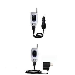 Gomadic Essential Kit for the LG VX6000 - includes Car and Wall Charger with Rapid Charge Technology - Goma