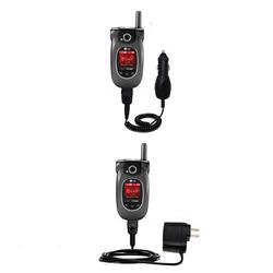 Gomadic Essential Kit for the LG VX8300 / VX-8300 - includes Car and Wall Charger with Rapid Charge Technolo