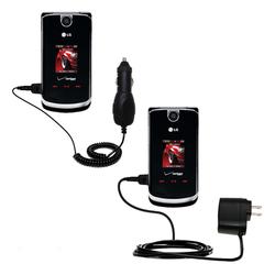Gomadic Essential Kit for the LG VX8600 - includes Car and Wall Charger with Rapid Charge Technology - Goma