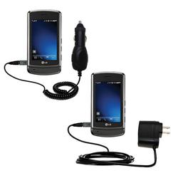 Gomadic Essential Kit for the LG VX9700 - includes Car and Wall Charger with Rapid Charge Technology - Goma