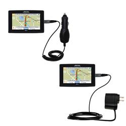 Gomadic Essential Kit for the Magellan Maestro 4370 - includes Car and Wall Charger with Rapid Charge Techno