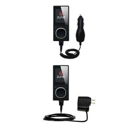 Gomadic Essential Kit for the Microsoft Zune 4GB / 8GB - includes Car and Wall Charger with Rapid Charge Tec