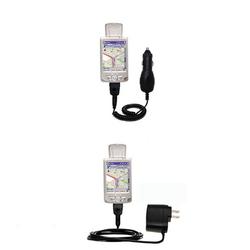 Gomadic Essential Kit for the Mio Technology 168 - includes Car and Wall Charger with Rapid Charge Technolog