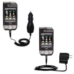 Gomadic Essential Kit for the Mio Technology A700 - includes Car and Wall Charger with Rapid Charge Technolo