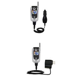 Gomadic Essential Kit for the Motorola A840 - includes Car and Wall Charger with Rapid Charge Technology -