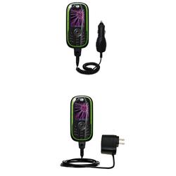 Gomadic Essential Kit for the Motorola E1060 - includes Car and Wall Charger with Rapid Charge Technology -