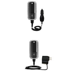 Gomadic Essential Kit for the Motorola E1120 - includes Car and Wall Charger with Rapid Charge Technology -
