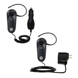 Gomadic Essential Kit for the Motorola H375 -must use with cradle- - includes Car and Wall Charger with Rapi