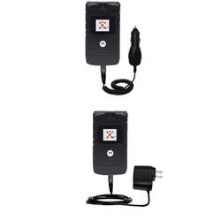 Gomadic Essential Kit for the Motorola RAZR V3 - includes Car and Wall Charger with Rapid Charge Technology