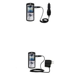 Gomadic Essential Kit for the Motorola SLVR L7 - includes Car and Wall Charger with Rapid Charge Technology