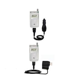 Gomadic Essential Kit for the Motorola T720 - includes Car and Wall Charger with Rapid Charge Technology -