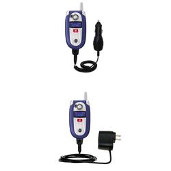 Gomadic Essential Kit for the Motorola V550 - includes Car and Wall Charger with Rapid Charge Technology -