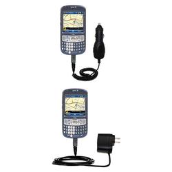 Gomadic Essential Kit for the PalmOne Treo 800w - includes Car and Wall Charger with Rapid Charge Technology