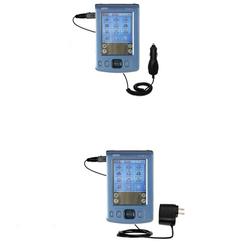 Gomadic Essential Kit for the PalmOne palm Zire 31 - includes Car and Wall Charger with Rapid Charge Technol
