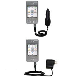 Gomadic Essential Kit for the Pharos PGS Phone 600 - includes Car and Wall Charger with Rapid Charge Technol