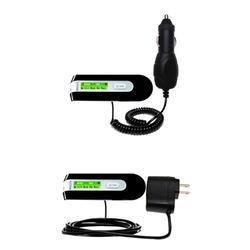 Gomadic Essential Kit for the Philips GoGear SA2101/37 - includes Car and Wall Charger with Rapid Charge Tec