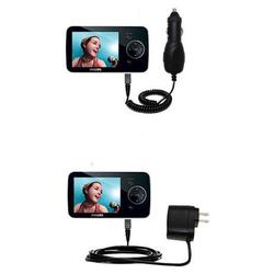 Gomadic Essential Kit for the Philips GoGear SA5295BT - includes Car and Wall Charger with Rapid Charge Tech