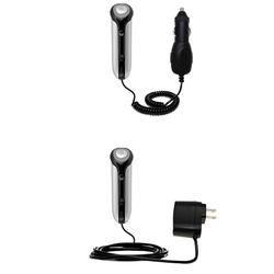 Gomadic Essential Kit for the Plantronics Discovery 640E - includes Car and Wall Charger with Rapid Charge T