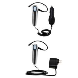 Gomadic Essential Kit for the Plantronics Discovery 655 - includes Car and Wall Charger with Rapid Charge Te