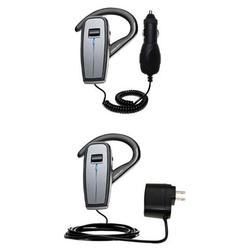 Gomadic Essential Kit for the Plantronics Explorer 370 - includes Car and Wall Charger with Rapid Charge Tec