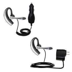 Gomadic Essential Kit for the Plantronics Voyager 500 - includes Car and Wall Charger with Rapid Charge Tech