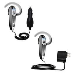 Gomadic Essential Kit for the Plantronics Voyager 520 - includes Car and Wall Charger with Rapid Charge Tech