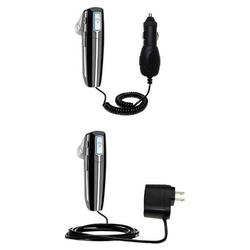 Gomadic Essential Kit for the Plantronics Voyager 815 - includes Car and Wall Charger with Rapid Charge Tech