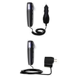 Gomadic Essential Kit for the Plantronics Voyager 885 - includes Car and Wall Charger with Rapid Charge Tech