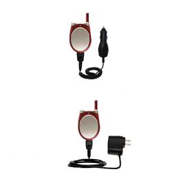Gomadic Essential Kit for the Samsung A220 - includes Car and Wall Charger with Rapid Charge Technology - G