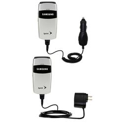 Gomadic Essential Kit for the Samsung A420 - includes Car and Wall Charger with Rapid Charge Technology - G