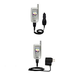 Gomadic Essential Kit for the Samsung A530 - includes Car and Wall Charger with Rapid Charge Technology - G
