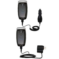 Gomadic Essential Kit for the Samsung A640 - includes Car and Wall Charger with Rapid Charge Technology - G