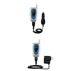 Gomadic Essential Kit for the Samsung A660 - includes Car and Wall Charger with Rapid Charge Technology - G