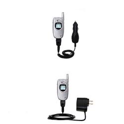 Gomadic Essential Kit for the Samsung A670 - includes Car and Wall Charger with Rapid Charge Technology - G
