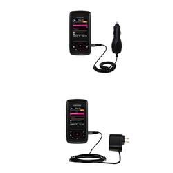 Gomadic Essential Kit for the Samsung Blast - includes Car and Wall Charger with Rapid Charge Technology -