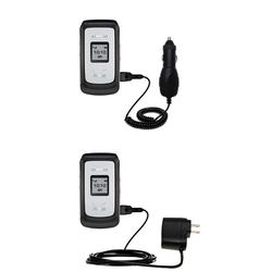 Gomadic Essential Kit for the Samsung Knack - includes Car and Wall Charger with Rapid Charge Technology -