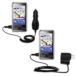 Gomadic Essential Kit for the Samsung Omnia - includes Car and Wall Charger with Rapid Charge Technology -