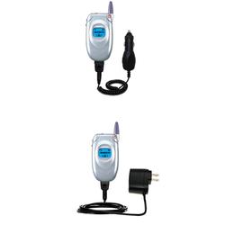 Gomadic Essential Kit for the Samsung SCH-A565 - includes Car and Wall Charger with Rapid Charge Technology