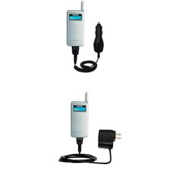 Gomadic Essential Kit for the Samsung SCH-A595 - includes Car and Wall Charger with Rapid Charge Technology