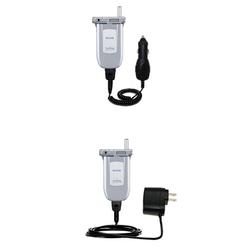 Gomadic Essential Kit for the Samsung SCH-A603 - includes Car and Wall Charger with Rapid Charge Technology