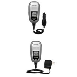 Gomadic Essential Kit for the Samsung SCH-A820 - includes Car and Wall Charger with Rapid Charge Technology