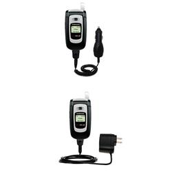 Gomadic Essential Kit for the Samsung SCH-A850 - includes Car and Wall Charger with Rapid Charge Technology