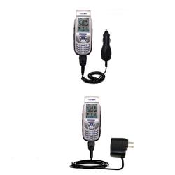 Gomadic Essential Kit for the Samsung SCH-N330 - includes Car and Wall Charger with Rapid Charge Technology