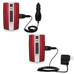 Gomadic Essential Kit for the Samsung SCH-R500 - includes Car and Wall Charger with Rapid Charge Technology