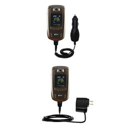 Gomadic Essential Kit for the Samsung SCH-U520 - includes Car and Wall Charger with Rapid Charge Technology