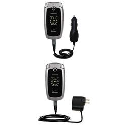Gomadic Essential Kit for the Samsung SCH-u410 - includes Car and Wall Charger with Rapid Charge Technology