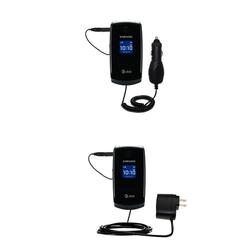 Gomadic Essential Kit for the Samsung SGH-A517 - includes Car and Wall Charger with Rapid Charge Technology
